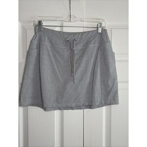 Kyodan Active Skort Womens Size Large Gray Tennis Golf Skirt Pockets Sporty